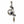Snake and Skull Tattoo Machine Silver Pendant shown in snake front angle view.