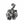 Clear CZ Tiger Head Sterling Silver Pendant shown in muzzle three quarter view.