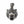 Clear CZ Tiger Head Sterling Silver Pendant shown in snarling face front view.