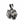 Clear CZ Tiger Head Sterling Silver Pendant shown in tiger head side view.