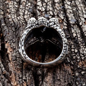 Sterling Silver Black Onyx Dragon Claw Ring, product view 4