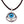 A sterling silver blue eyeball pendant with sculpted eyelids, shown hanging from its included braided leather cord necklace.