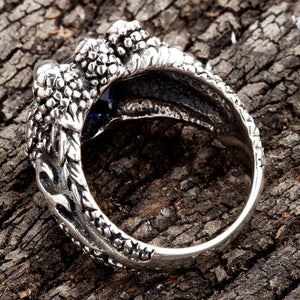 The inside view of the heavy gothic claw ring, showing its solid and comfortable construction.