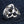 Sterling Silver Fang Devil Clear CZ Ring — rear side profile
