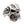 Sterling silver mafia skull ring with garnet and clear cz — cz eye detail