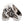 Sterling silver mafia skull ring with garnet and clear cz — interior view