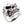 Sterling silver mafia skull ring with garnet and clear cz — side profile