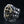 Sterling silver medieval shield ring with a gold-plated cross — three quarter view