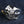 Sterling Silver Pirate Skull CZ Ring — right three quarter view