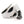 Sterling silver skull ring with a garnet eye — side profile