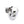 Sterling Silver Skull Ring with Clear CZ Eye, product view 5
