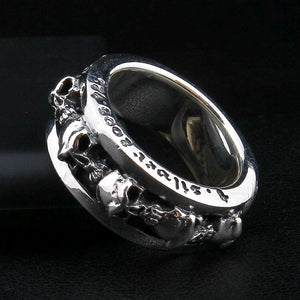 Sterling Silver Stack Skull Ring