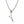 Engraved Scissors Sterling Silver Pendant shown in reverse shears on chain view.