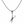 Engraved Scissors Sterling Silver Pendant shown in scissors front on chain view.