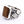 Tiger's Eye Ring with Textured Sterling Silver Band. The rectangular stone is angled to show its golden bands and beveled outline.