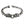 Bracelet à maillons en argent massif avec têtes de tigre — vue de face avec fermoir fermé