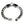 Bracelet à maillons en argent massif avec têtes de tigre — vue de dos avec fermoir ouvert