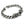 Bracelet à maillons en argent massif avec têtes de tigre — vue de côté