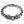 Bracelet à maillons en argent massif avec têtes de tigre — vue de face