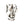 Genombruten ring med tribal-blad i sterlingsilver, baksidan av tribal-ring mot vit bakgrund