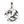 Pendentif loup dragon tribal en argent sterling, pendentif loup dragon tribal vertical sur fond blanc