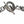 Bracelet fermoir T Tribal Scroll en argent massif, gros plan sur le fermoir décoratif à barre en T du bracelet orné de volutes