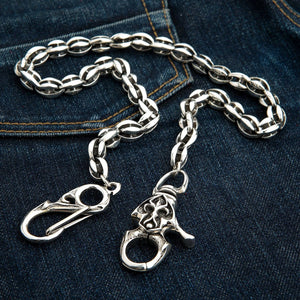 Tribal Blossom sterling zilveren portemonneeketting, close-up van de sluiting