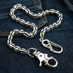 Tribal Blossom sterling zilveren portemonneeketting, achterzijde van de sluiting