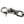 Clear-Eye Tribal Skull Sterling Silver Keychain, clasp skull detail