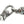 Clear-Eye Tribal Skull Sterling Silver Keychain, hallmark detail