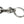 Clear-Eye Tribal Skull Sterling Silver Keychain, lower skull detail