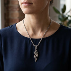 Tribal-Spike-Pyramiden-Anhänger aus 925 Sterlingsilber