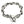 Bracciale a catena in argento sterling con chiusura a T tribal, vista dall'alto