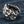 Tribal Wolf Head Sterling Silver Ring, curved wolf band opposite side
