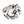 Tribal Wolf Head Sterling Silver Ring, wolf ring side on white