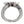 Profilo circolare del bracciale a doppio drago che mostra lo spessore della fascia e le teste sovrapposte.