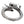 Angolo posteriore del bracciale cuff che mostra la cerniera, la fascia squamata e la superficie interna traforata.