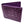 Portefeuille en crocodile hornback violet, angle avant fermé