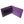 Portefeuille en crocodile hornback violet, intérieur ouvert