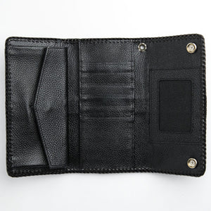 White Scorpion Stingray Leather Biker Wallet, interior open