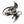 Ciondolo drago alato in argento sterling — vista dall’alto