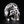 WWII Aviator Skull CZ Sterling Silver Ring, ring three quarter left