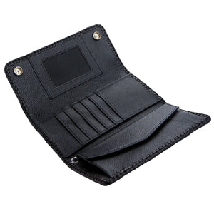 Black Stingray Gothic Cross Biker Wallet