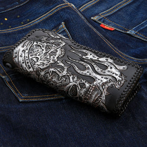 Cartera de motociclista de cuero Stingray de Rider Demon