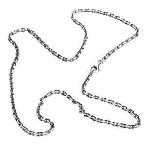 Minimal Sterling Silver Ankh Pendant, ankh on chain front view
