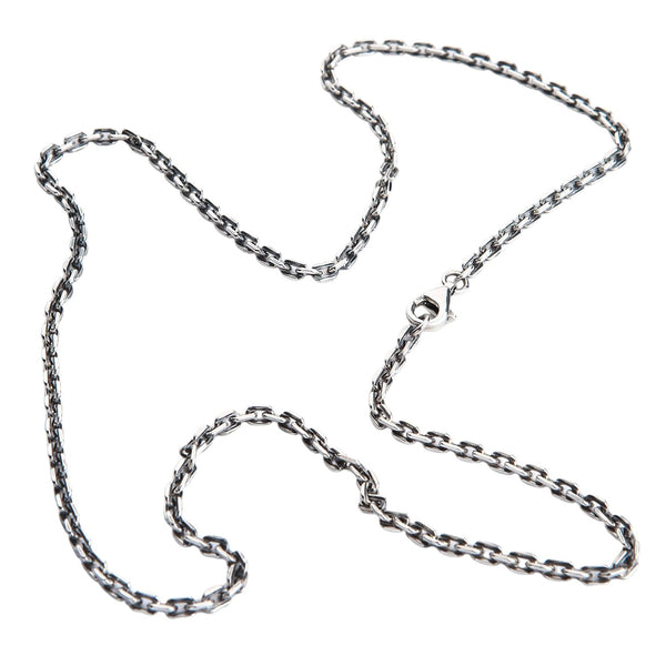2mm chain sterling silver necklace