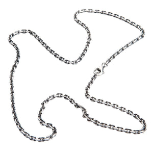 Eye of Providence Cannabis Leaf Silver Pendant, silver chain laid out separately
