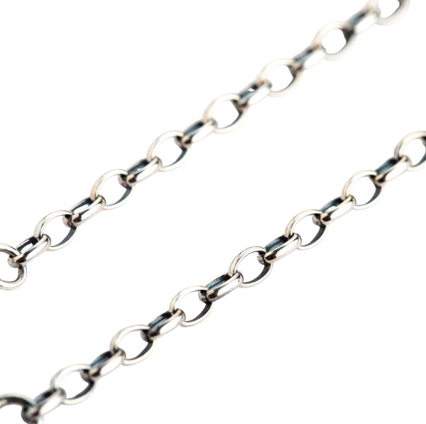 2mm loop silver necklace