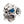Ladda in bild i Galleri Viewer, Blue Eye Silver Skull Heavy Ring
