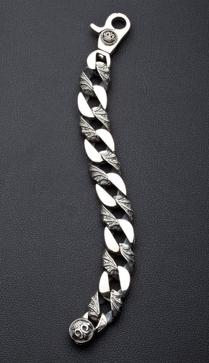 Pulsera para hombre de plata esterlina con corona tribal